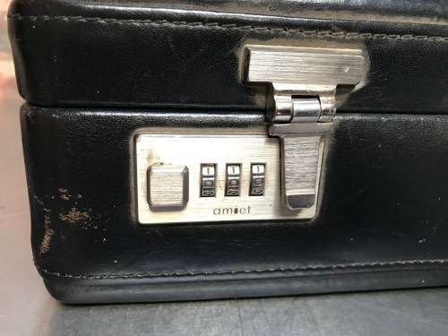Amiet Leather Case , travel bag, vintage, from the 70s/80s Germany, size approx:32cm x 44cm x 10cm
