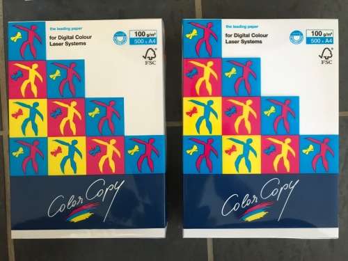 2 x Digital Colour Laser Copy Paper Din A4 100gr -m2 ,500 sheets
