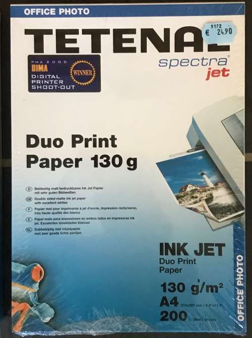 1 x Tetenal Duo Print Paper A4 130gr -m2, 200 Blatt