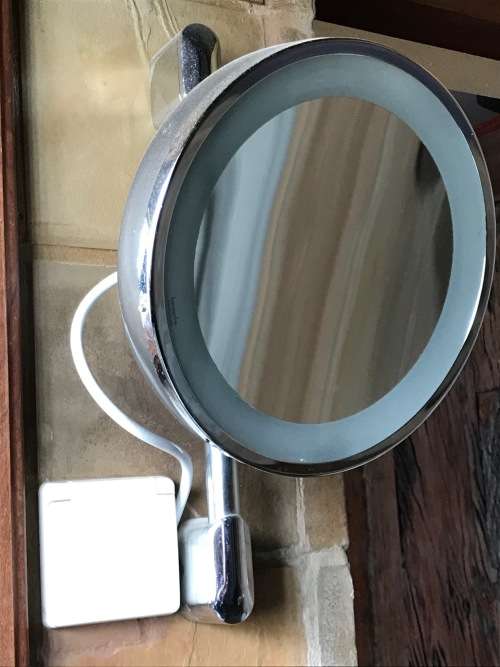 Hansgrohe Comtess de luxe illuminated mirror mixage, shaving and cosmetic mirror, Made in Germany
