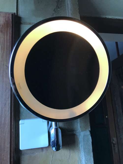 Hansgrohe Comtess de luxe illuminated mirror mixage, shaving and cosmetic mirror, Made in Germany