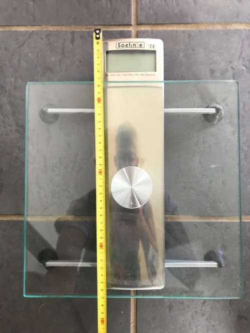 Alpha Digital Bath Scale by Soehnle, upto 150Kg, vintage ,glass scale,size approx. 6.5cmx30cm x37cm