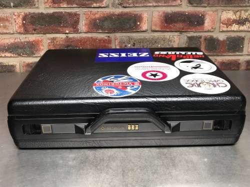 Samsonite Black Hard Shell Brief Case with Combo Lock, with inlet, from 70/80ties Germany