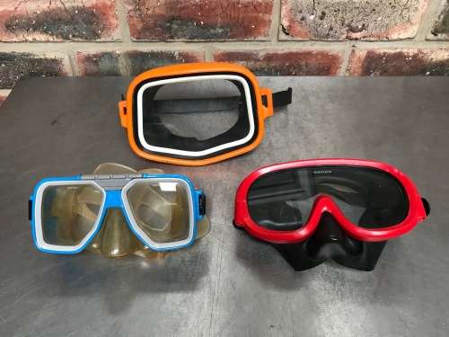 Diving mask lot , vintage, secondhand, collectors item