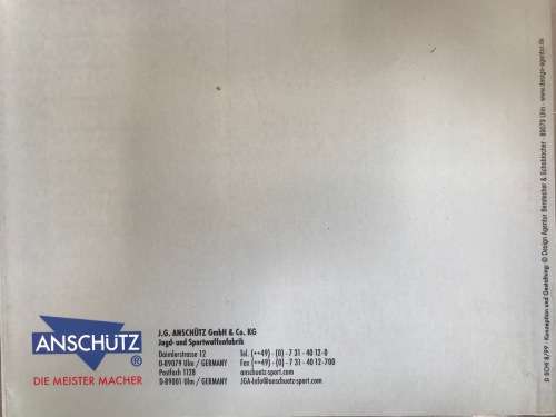 Anschuetz Match Programm Catalog 2000 (8-1999),98 pages in german,vintage ,collectors item, Ansch...