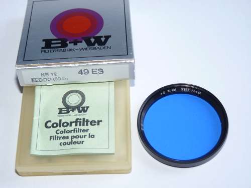 BW 49ES KB12 (80B) Blue correction filter,49mm Filter Thread, B+W