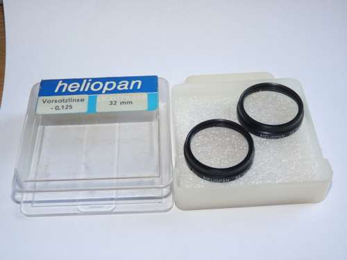 Heliopan 32mm -0.125 , 2 x close up lenses POLAROID MODEL 403 MINIPORTRAIT PASSPORT ID CAMERA
