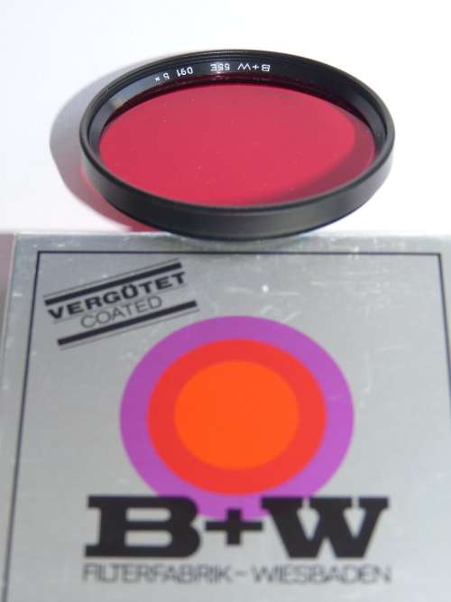 BW 55E Dark Red Filter 091 8x,for black and white Film,55mm Filter Thread, B+W,