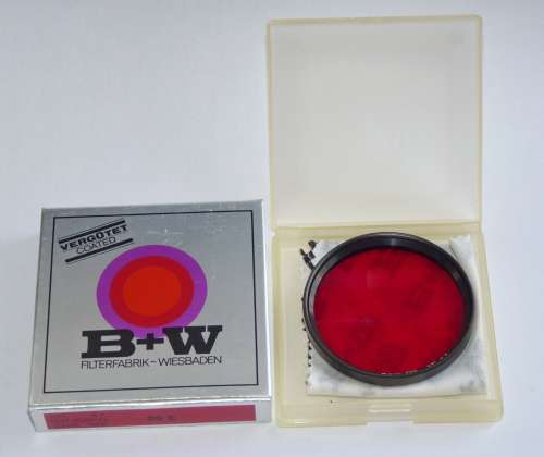 BW 55E Dark Red Filter 091 8x,for black and white Film,55mm Filter Thread, B+W,