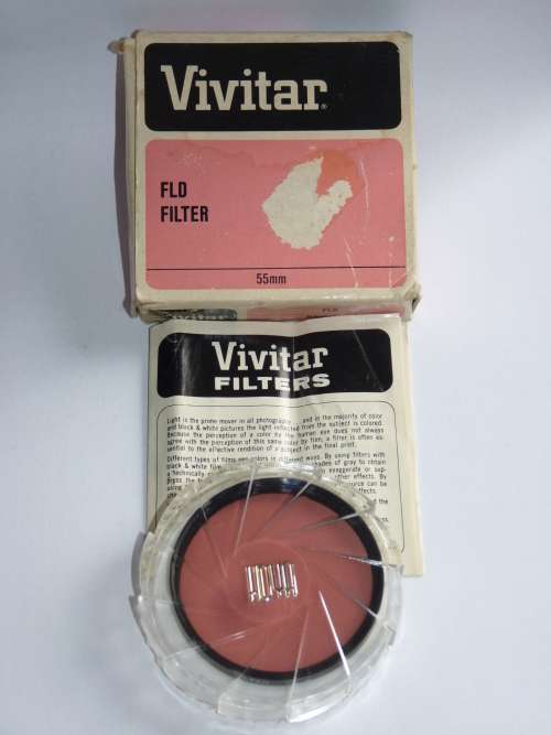 Vivitar 55E FL-D ,55mm Filter Thread, FLD,Fluorescent color correction Filter