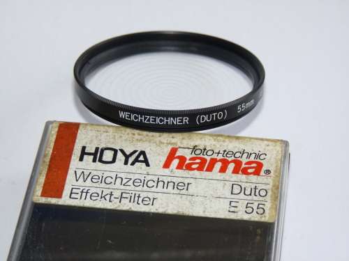 Hama Hoya 55E Soft Filter Duto Effect, 55mm Filter Thread, close up,effect filter