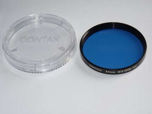 Contax B10 (80B) 67mm Blue Filter Correction Filter, 67mm Filter Thread,
