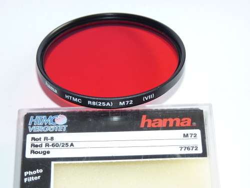 Hama HTMC R8 (25A) 72mm Red Filter for  Black+White Photography, 72mm Filter Thread,effect filter