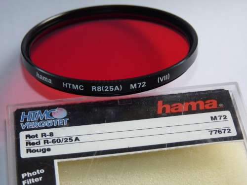 Hama HTMC R8 (25A) 72mm Red Filter for  Black+White Photography, 72mm Filter Thread,effect filter