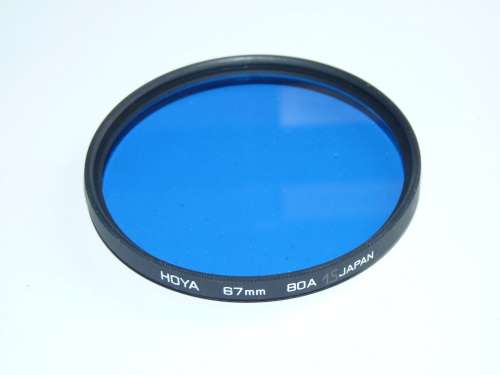 Hoya 80A Blue Filter 67mm Blue correction filter,67mm Filter Thread,