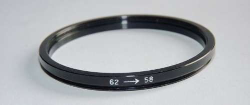 Metal Adapter Ring F 58mm to L 62mm, Filter 58mm to Lens 62mm