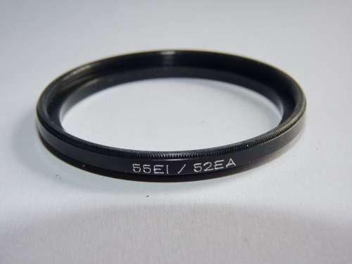 Metal Adapter Ring F 55mm to L 52mm, Filter 55mm to Lens 52mm,made by B+W (Germany)
