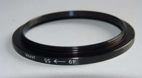 Metal Adapter Ring F 55mm to L 49mm, Filter 55mm to Lens 49mm, Japan