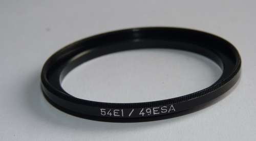 Metal Adapter Ring F 54mm to L 49mm, Filter 54mm to Lens 49mm, made by B+W (Germany)