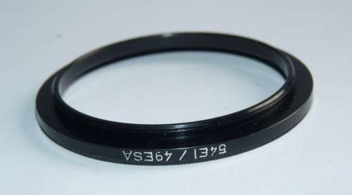 Metal Adapter Ring F 54mm to L 49mm, Filter 54mm to Lens 49mm, made by B+W (Germany)