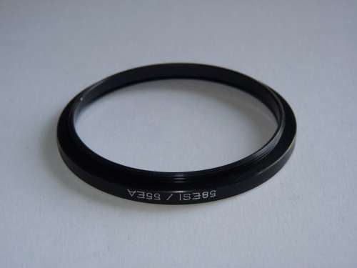 Metal Adapter Ring F 58mm to L 55mm, Filter 58mm to Lens 55mm, made by B+W (Germany)
