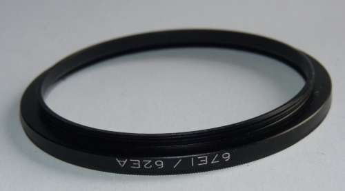 Metal Adapter Ring F 67mm to L 62mm, Filter 67mm to Lens 62mm, made by B+W (Germany)