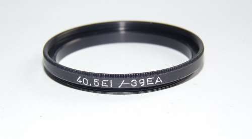 Metal Adapter Ring F 40.5mm to L 39mm, Filter 40.5mm to Lens 39mm, made by B+W (Germany)