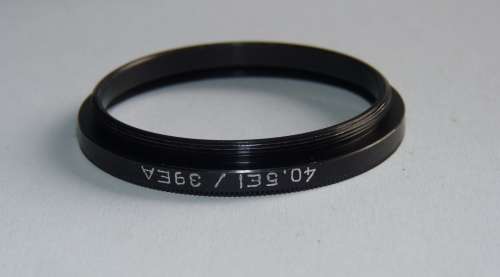 Metal Adapter Ring F 40.5mm to L 39mm, Filter 40.5mm to Lens 39mm, made by B+W (Germany)