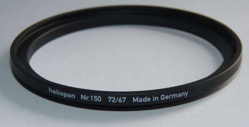 Heliopan Metal Filter Adapter Ring Nr. 150 72/67, Filter 72mm to Lens 67mm, made in Germany