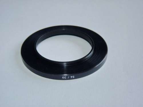 Metal Adapter Ring F 54mm to L 39mm, Filter 54mm to Lens 39mm