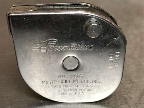 Vintage Streamline Tape Measure No. 406 6ft Master Rule MFG Co. Inc. USA,collectors item