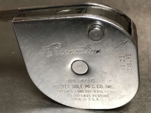 Vintage Streamline Tape Measure No. 406 6ft Master Rule MFG Co. Inc. USA,collectors item