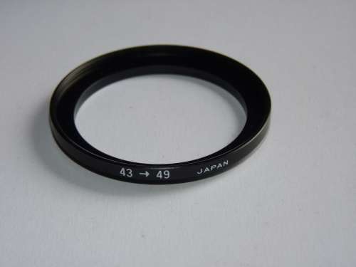 Metal Adapter Ring F 49mm  to L 43mm Japan, Filter 49mm to Lens 43mm