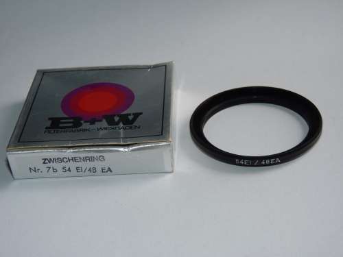 BW Metal Adapter Ring F 54mm to L 48mm, Filter 54mm to Lens 48mm,B+W
