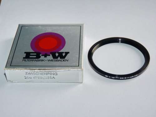 BW Metal Adapter Ring F 49mm to L 55mm, Filter 49mm to Lens 55mm,B+W