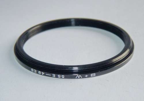 BW Metal Adapter Ring F 49mm to L 55mm, Filter 49mm to Lens 55mm,B+W