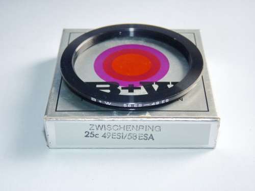 BW Metal Adapter Ring F 49mm to L 58mm, Filter 49mm to Lens 58mm,B+W