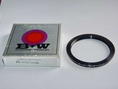 BW Metal Adapter Ring F 49mm to L 58mm, Filter 49mm to Lens 58mm,B+W