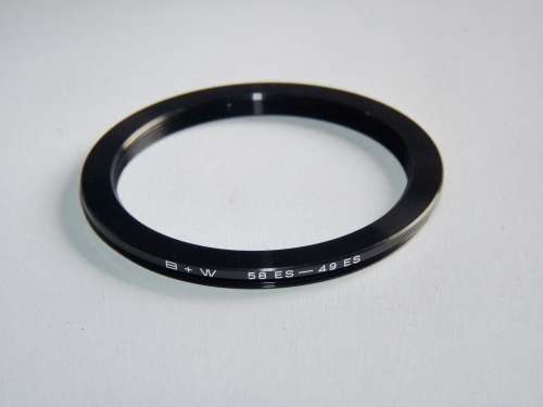 BW Metal Adapter Ring F 49mm to L 58mm, Filter 49mm to Lens 58mm,B+W