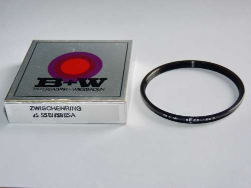 BW Metal Adapter Ring F 55mm to L 58mm, Filter 55mm to Lens 58mm,B+W