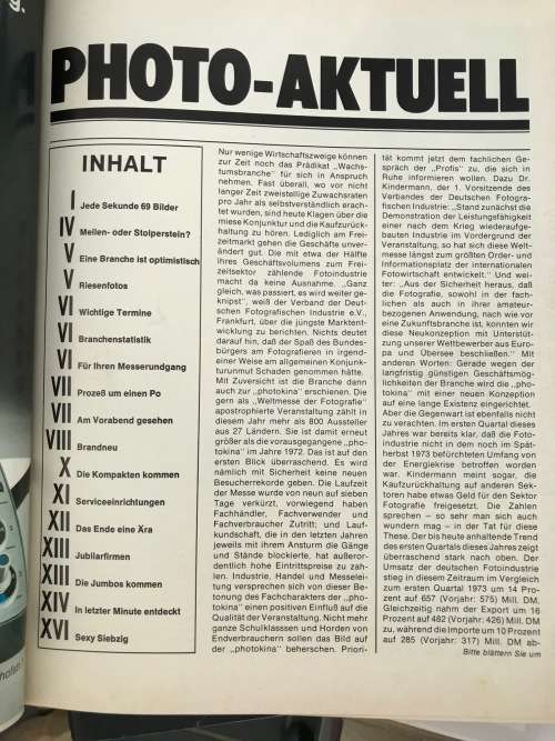 Photo Nr. 24/1974 magazin, photokina 1974, 138 pages, in german, photo magazine from Germany
