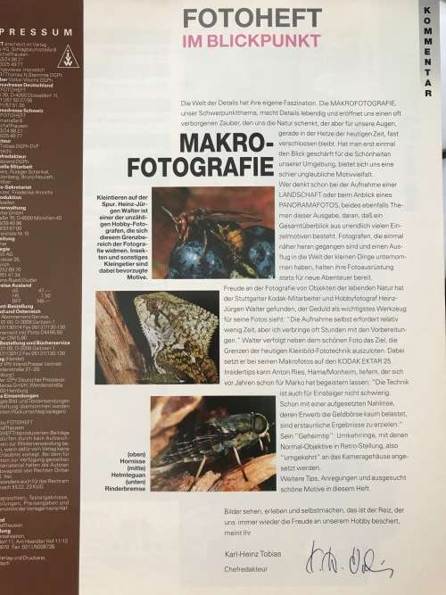 Fotoheft 3/93 , 1993 magazin, 58 pages, in german, photo magazine from Germany
