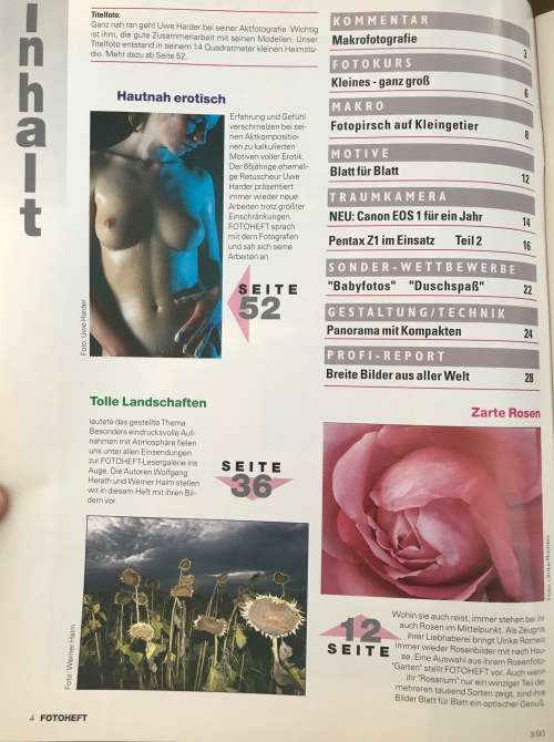 Fotoheft 3/93 , 1993 magazin, 58 pages, in german, photo magazine from Germany