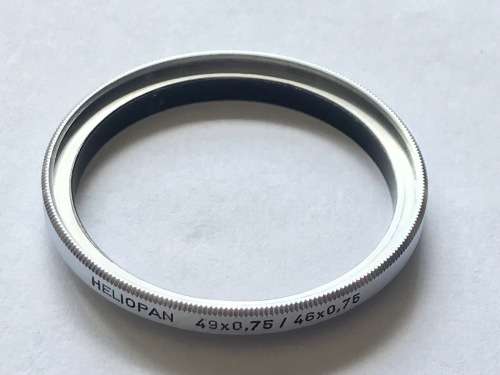 Heliopan Metal Filter Adapterring F 49mm to L 46mm, Filter 492mm to Lens 46mm
