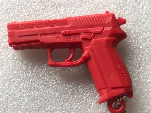 Sig Sauer Pistol Key Ring, red, keyring