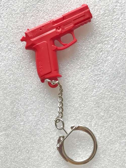 Sig Sauer Pistol Key Ring, red, keyring