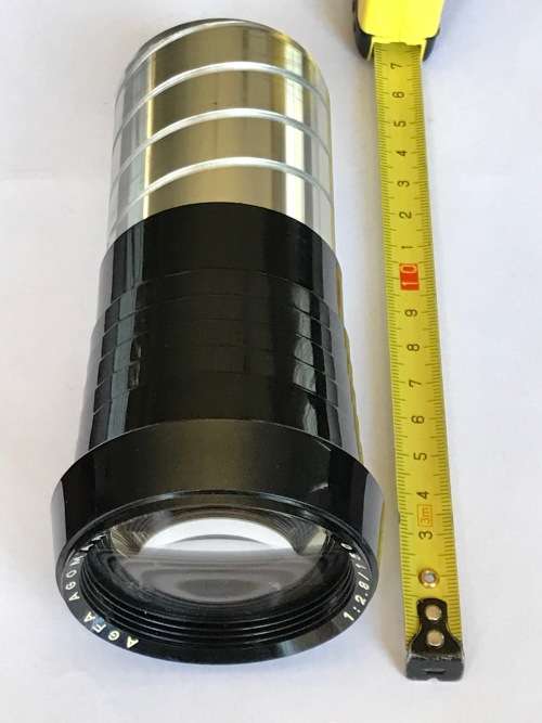 Agfa Agomar 1-2.8 150mm Projector Lens, vintage,rare, collectors item