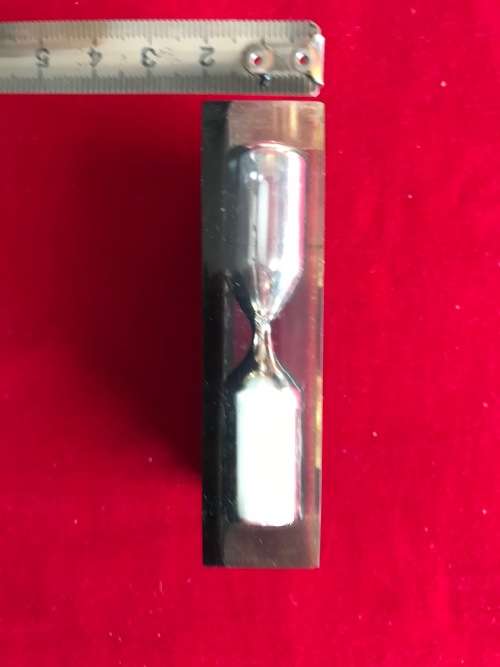 Vintage Sandclock acrylglass from the 70s , egg clock, from Germany , rare