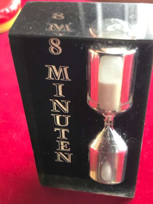 Vintage Sandclock acrylglass from the 70s , egg clock, from Germany , rare