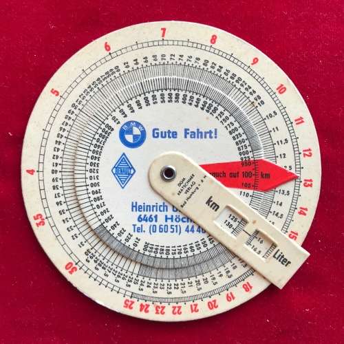 Fuel economy and currency conversion calculator disc vintage lot, bmw,ect